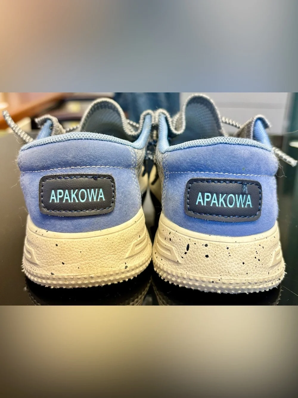 Kids Slip-On Shoes in Light Gray and Blue